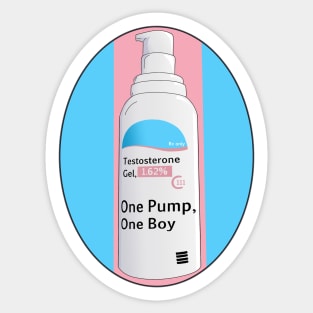 One pump, one boy Sticker